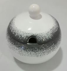 Gmundner Keramik-Dose/Zucker glatt mit Ausschnitt